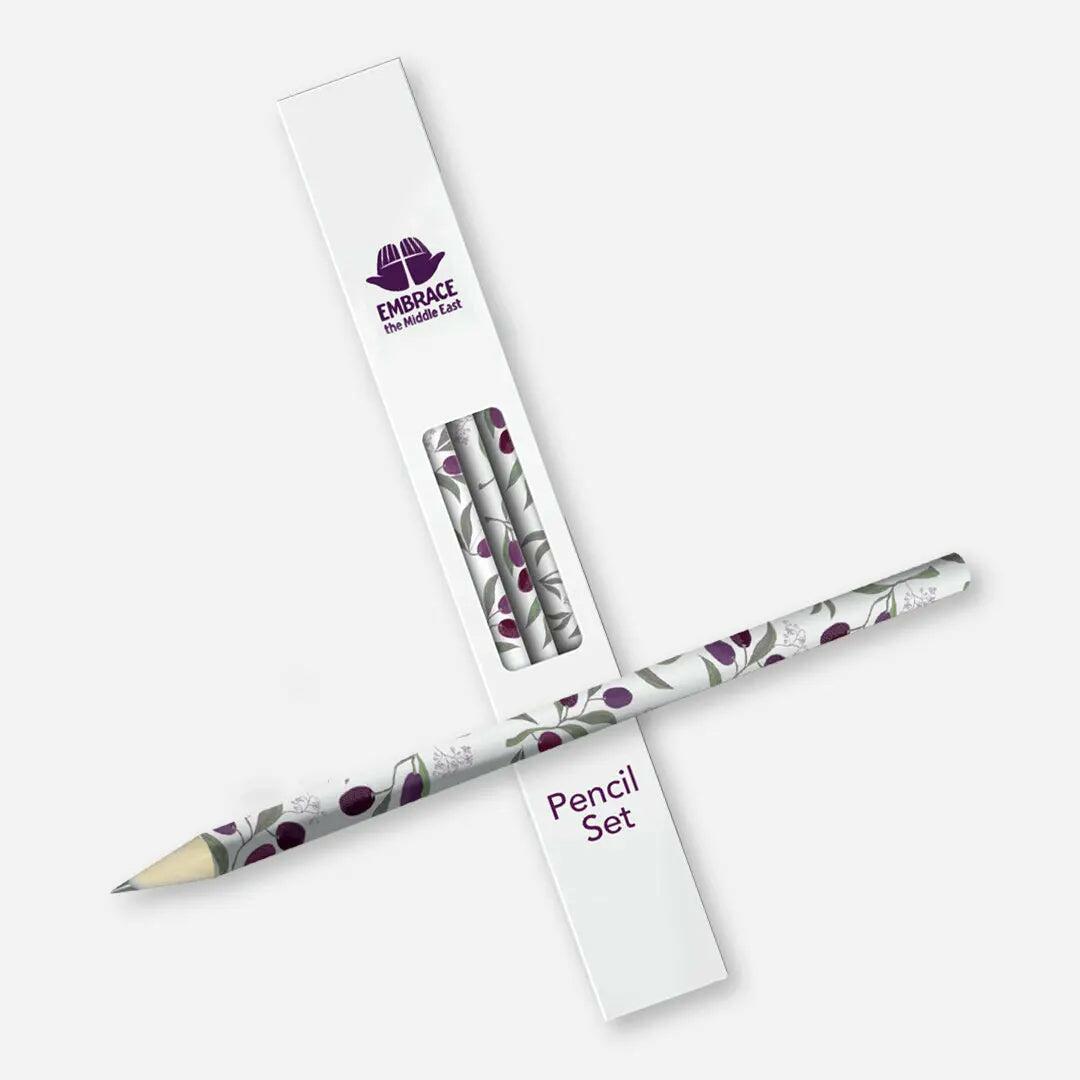 Stationery Olive Pencils - Set of 3