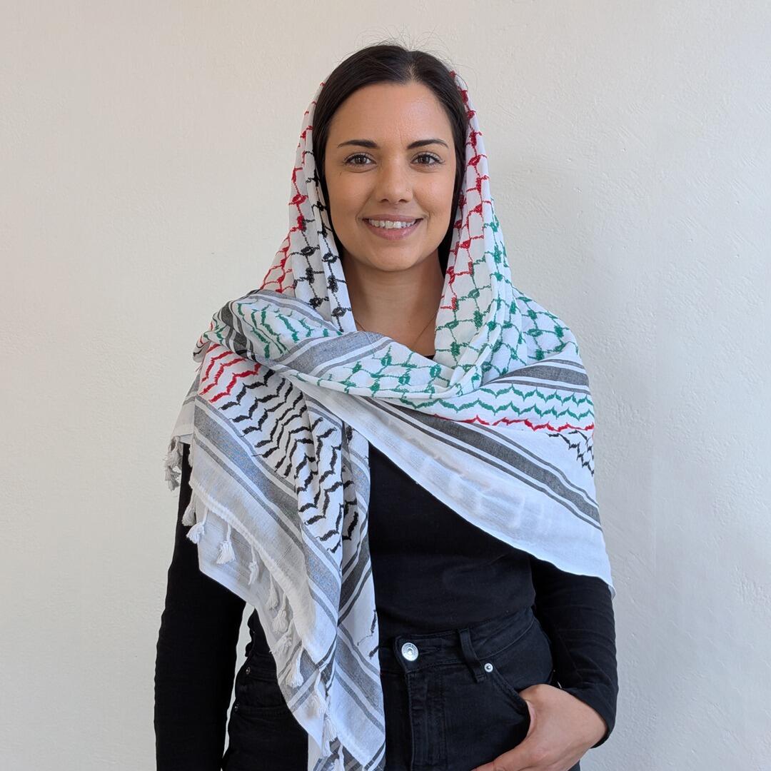Palestinian Keffiyeh Scarf - Black, White, Red & Green