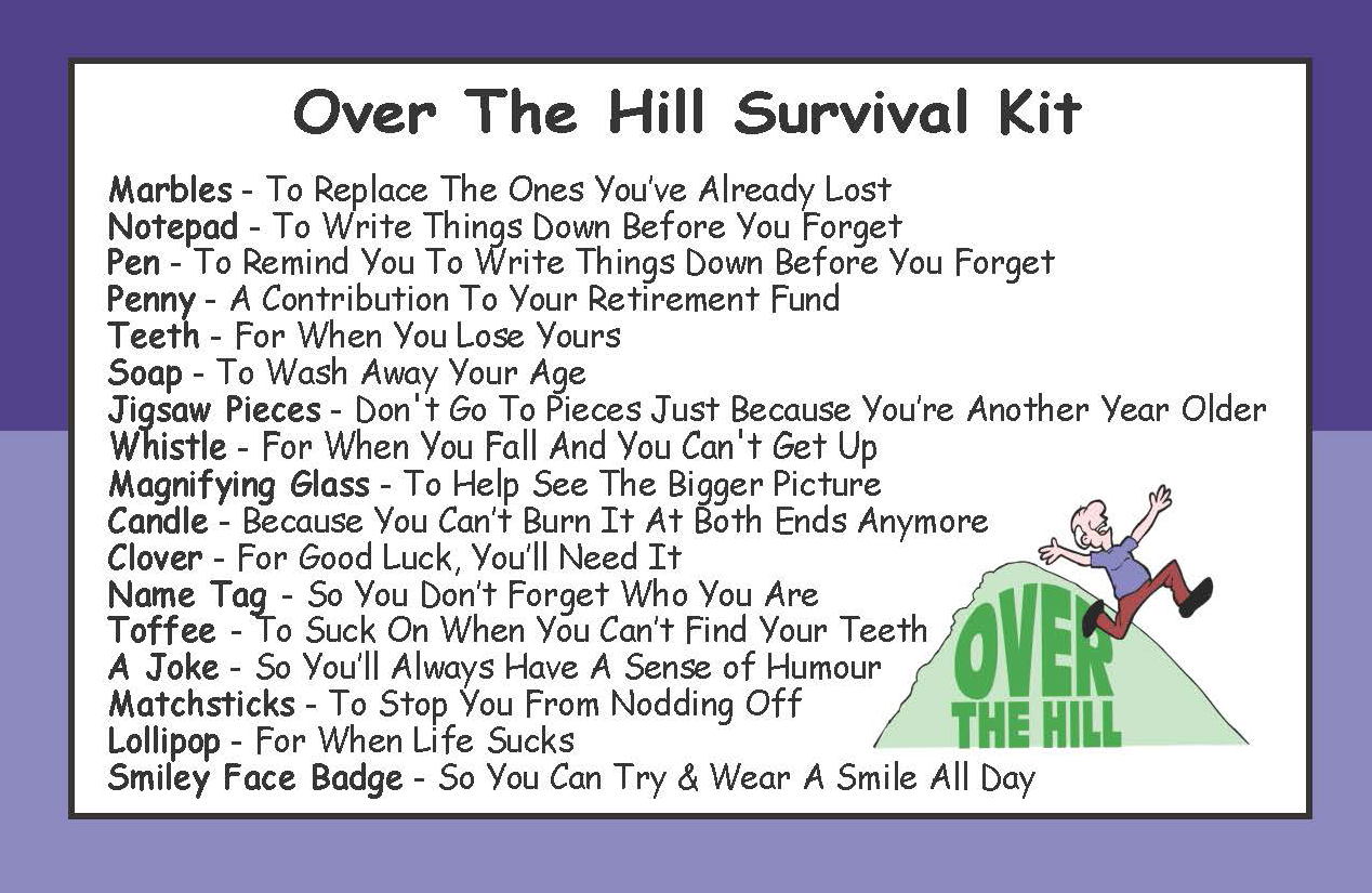 50th Birthday Survival Kit For Her DIY Gift Ideas Homemade Gag