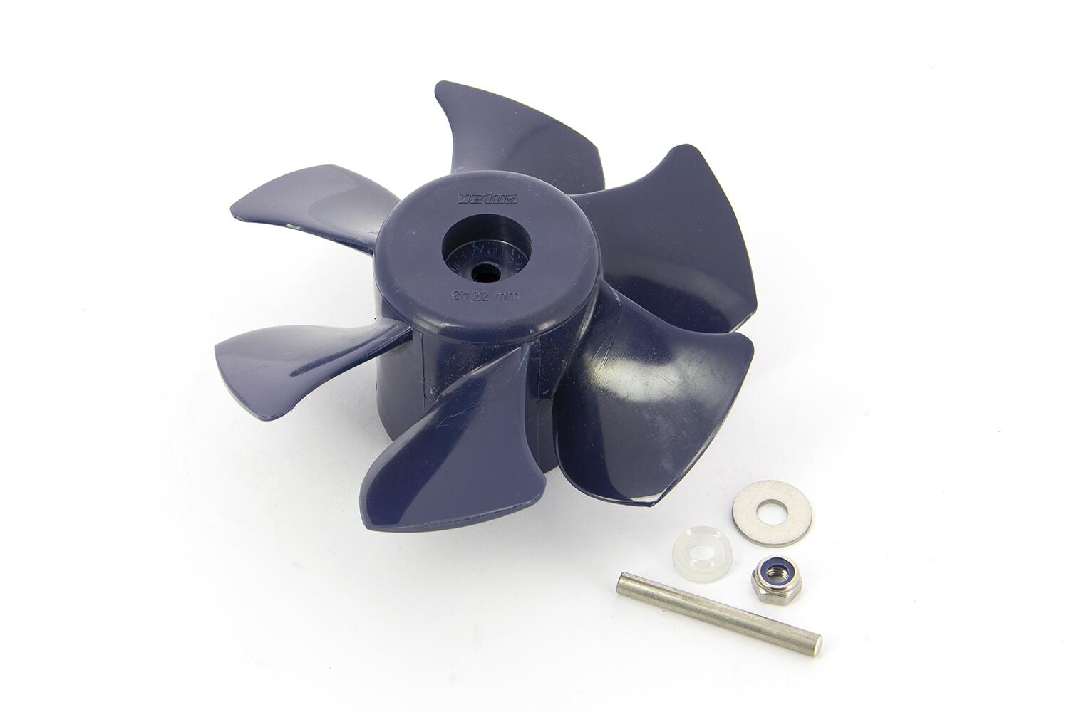 6-blade propeller, 125mm diameter., blue, for 36/42kgf BOW PRO thruster