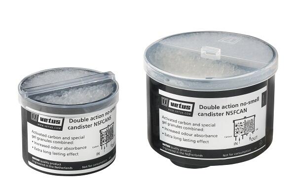 Dual function no-smell filter canister for type NSF filters