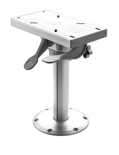 Fixed height pedestal with slide