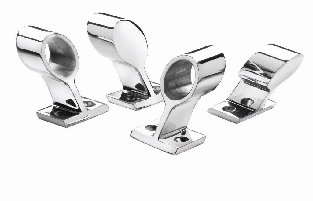 Stainless steel rear support for railing tube Ø 20 mm