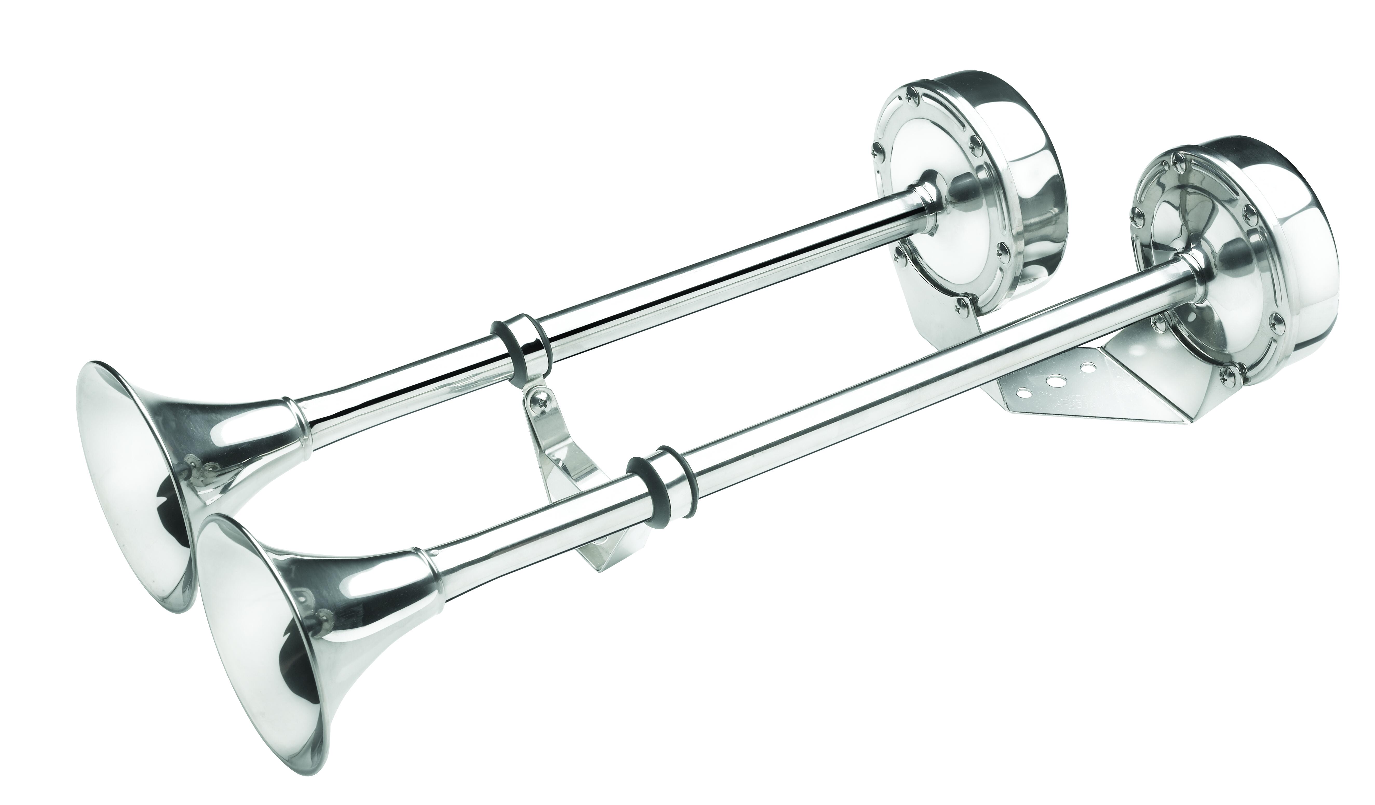 Double trumpet horn, 12 V. Set high pitch and low pitch