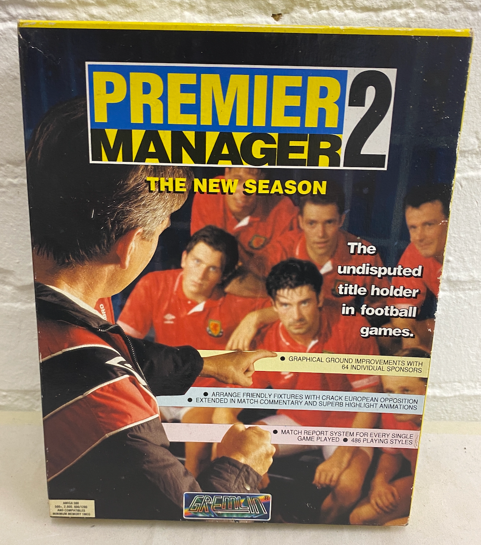Premier Manager 2 Amiga Box Front - Gremlin Football Manager Game