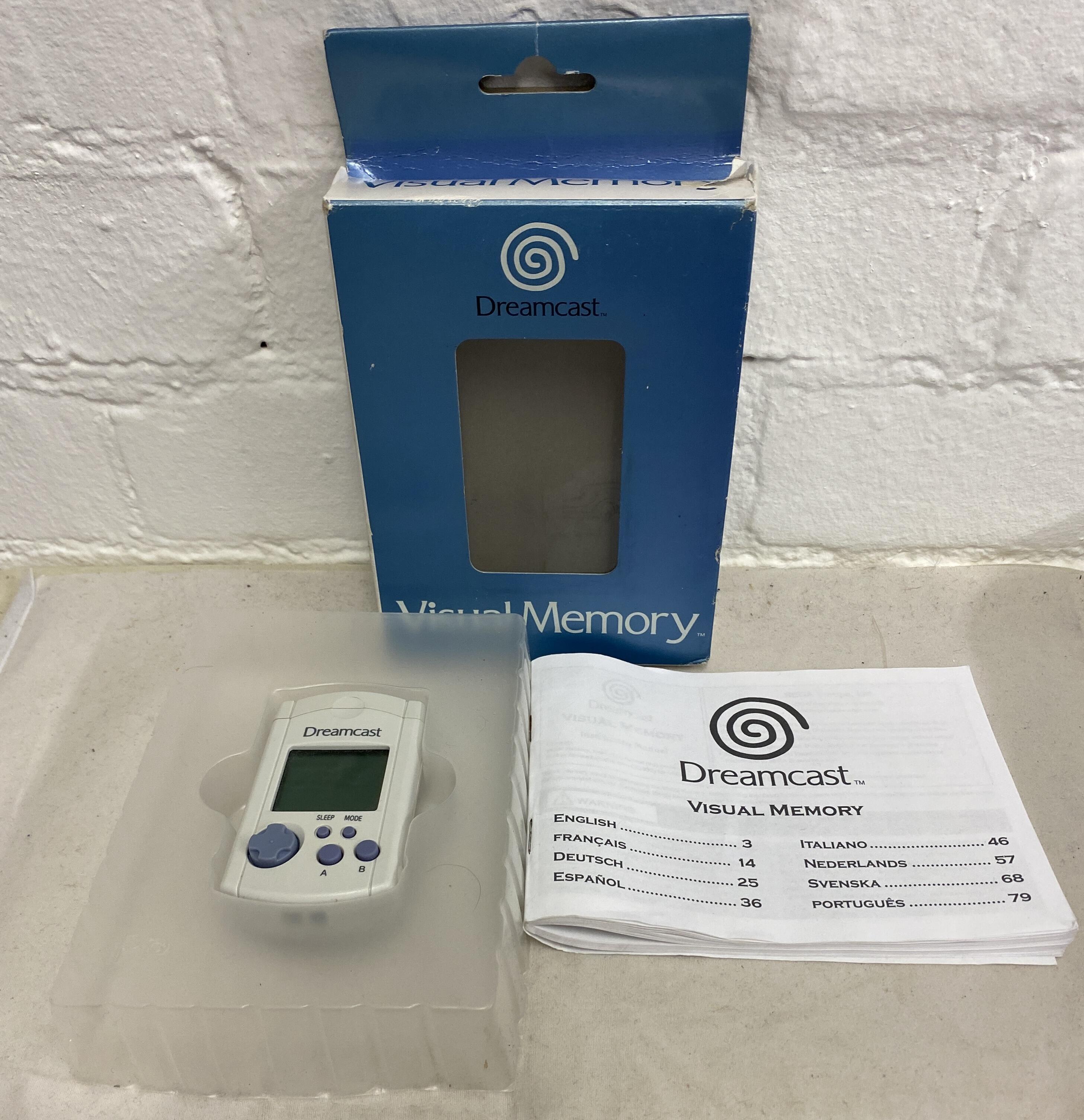 Sega Dreamcast Visual Memory Unit (VMU) Boxed, Tested & With Rare Cap