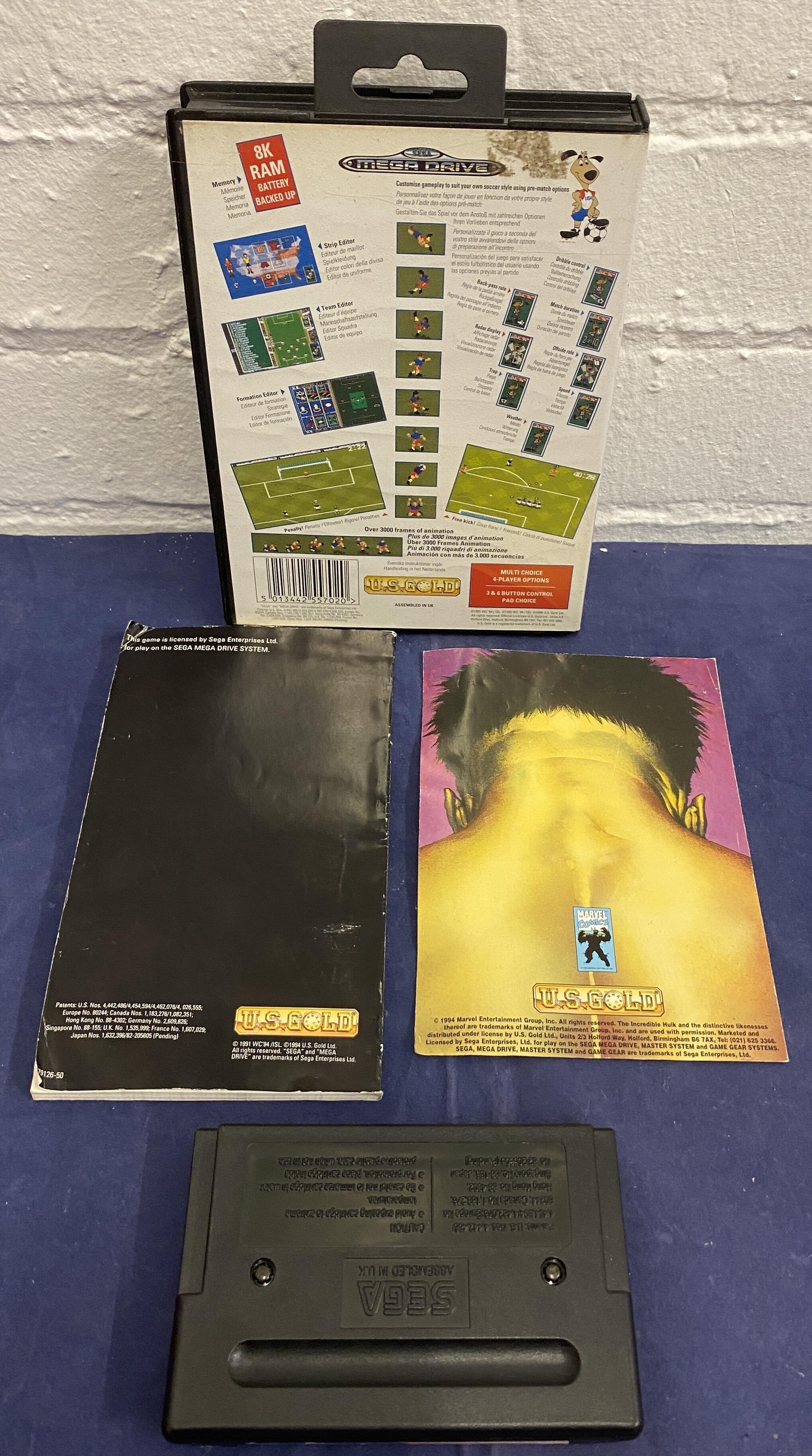 Jeu Sega Mega Drive – World Cup USA 94 – PAL Complet (boîte, Notice) – Bon état