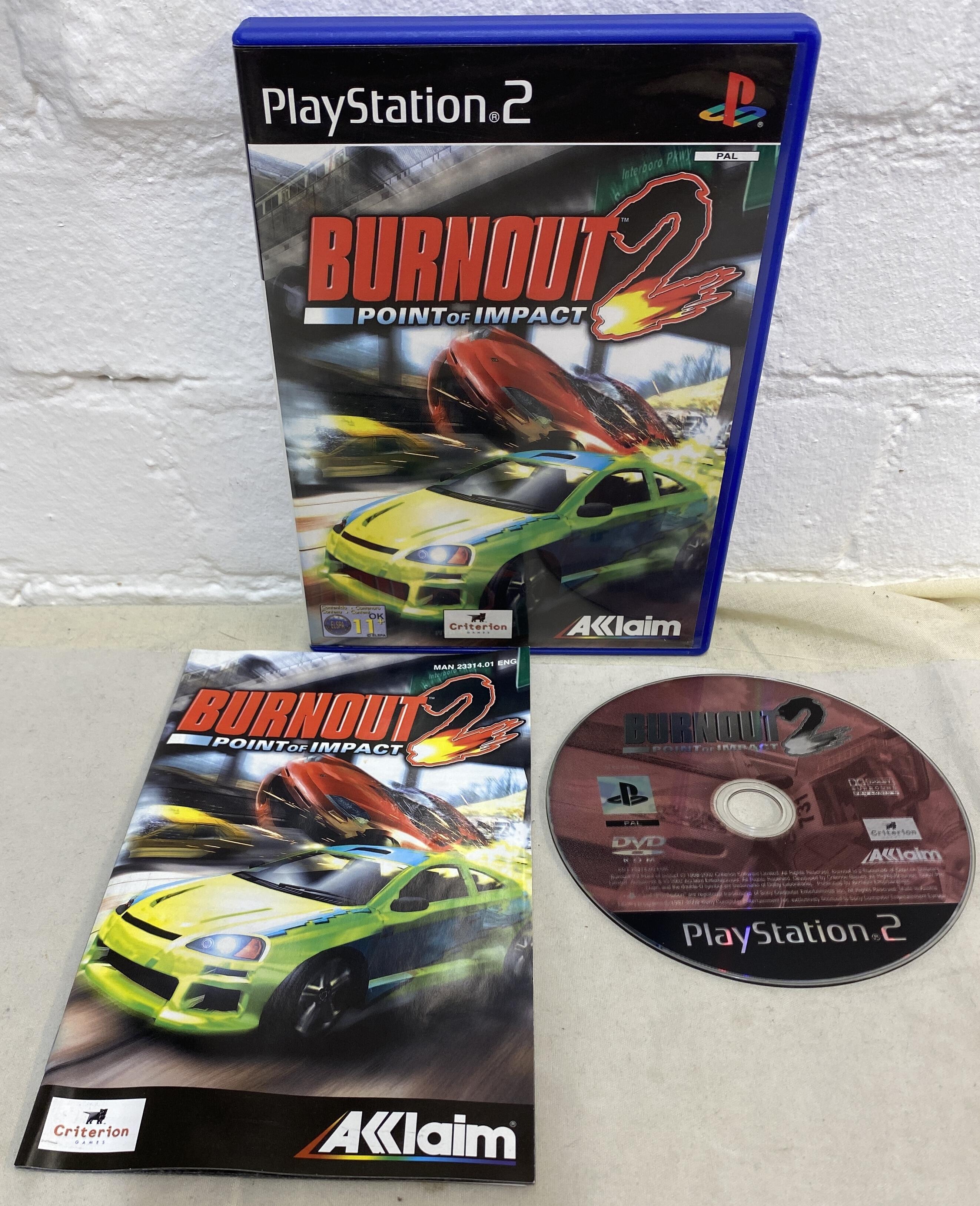 Burnout 2 Point of Impact PS2 PAL UK Complete Near Mint Untouched