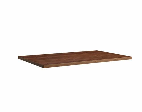 Natural Dijon Walnut MFC desk top 25mm full size view on white background