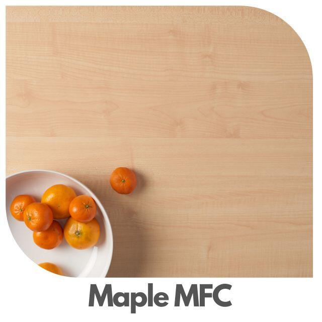 Maple MFC desk top 25mm office worktop with light wood effect finish
