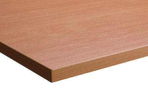 Close-up of beech MFC desk top surface finish
