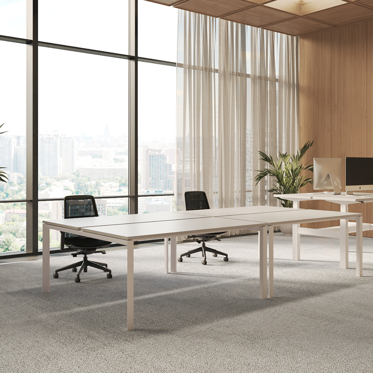 Lavoro Firmo shared workstation for two users with FSC certified desktops