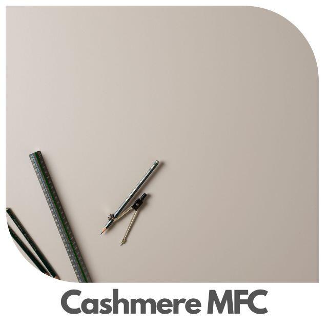 Cashmere MFC desk top 25mm office worktop with soft neutral finish