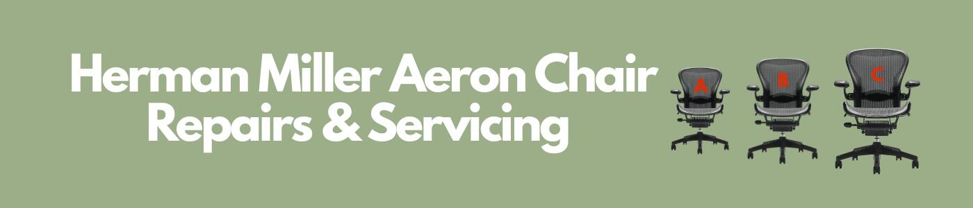 Herman Miller Aeron chair being refurbished and repaired showing stripped components and servicing process