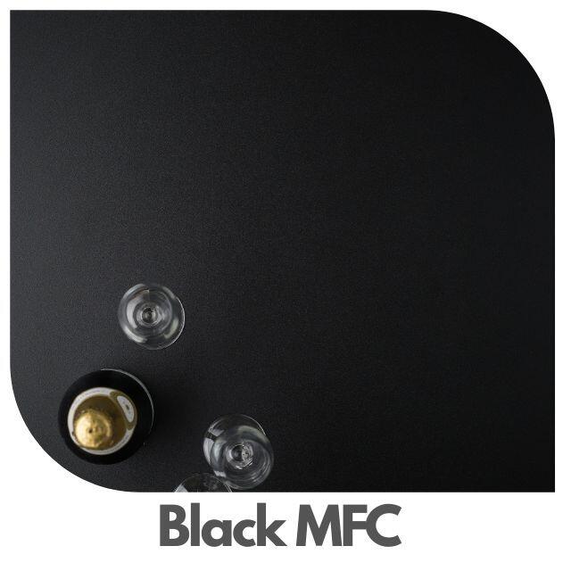 Black MFC desk top 25mm office worktop with smooth finish
