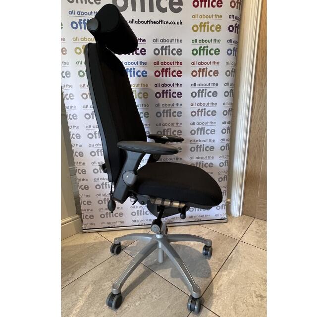 Side profile of RH400 ergonomic office chair showing adjustable backrest