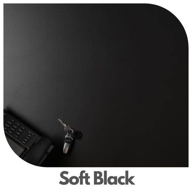 Soft black MFC desk top 25mm office worktop with smooth finish
