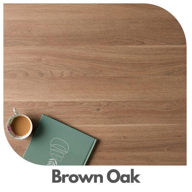 Brown Oak MFC desk top 25mm office worktop with woodgrain finish