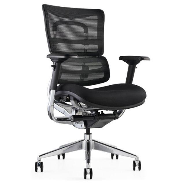 i29 ergonomic office chair with fabric seat angled view