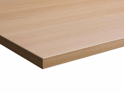 Close-up of maple MFC desk top surface finish