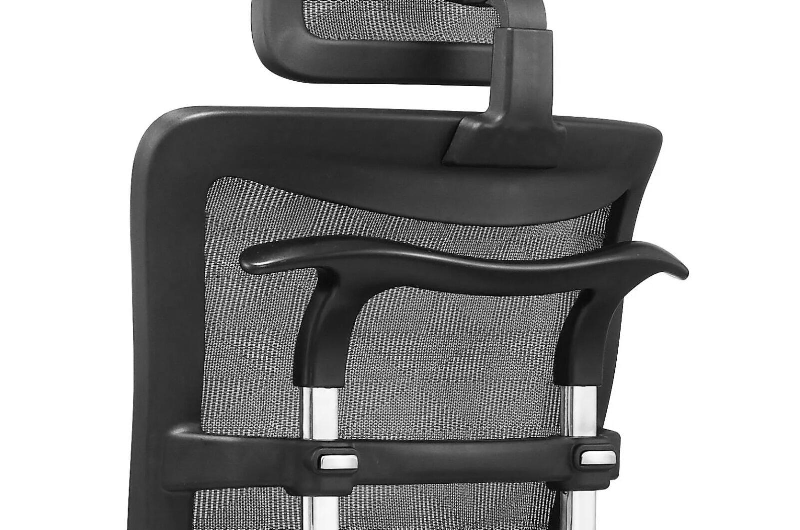 Hood i29 office chair with integrated coat hanger accessory attached to backrest for workplace convenience