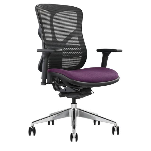F94 mesh back bridgetown fabric seat office chair angled view