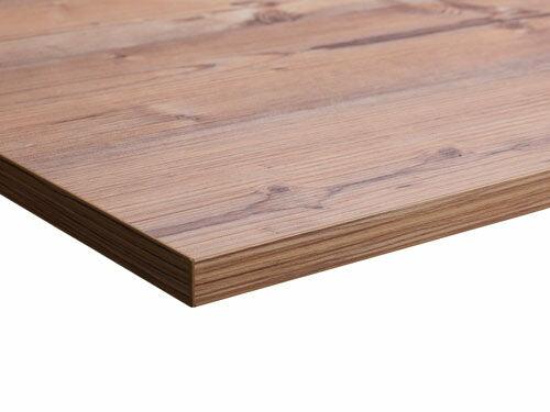 Close-up of timber MFC desk top smooth surface