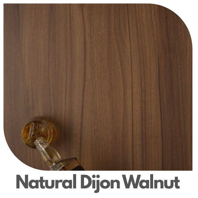 Natural Dijon Walnut MFC desk top 25mm office worktop with woodgrain finish