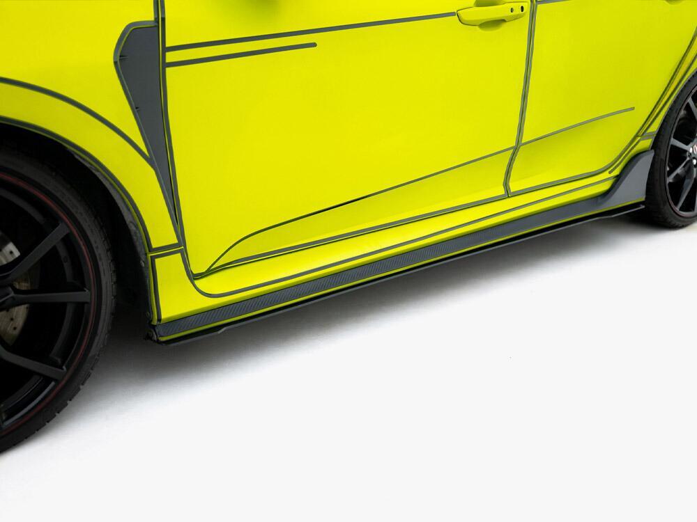 Racing Side Skirt Diffusers Honda Civic Type-R Mk10 / Mk10 Facelift