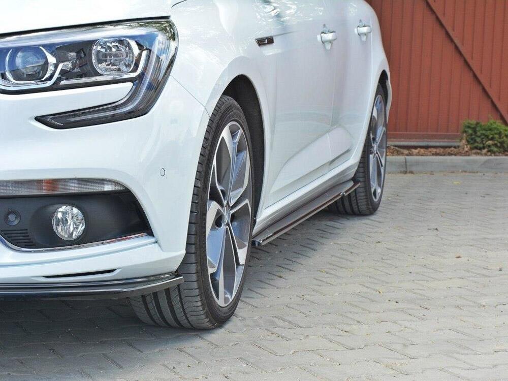 Side Skirts Diffusers Renault Megane MK4 Hatchback (2016-UP) - Textured