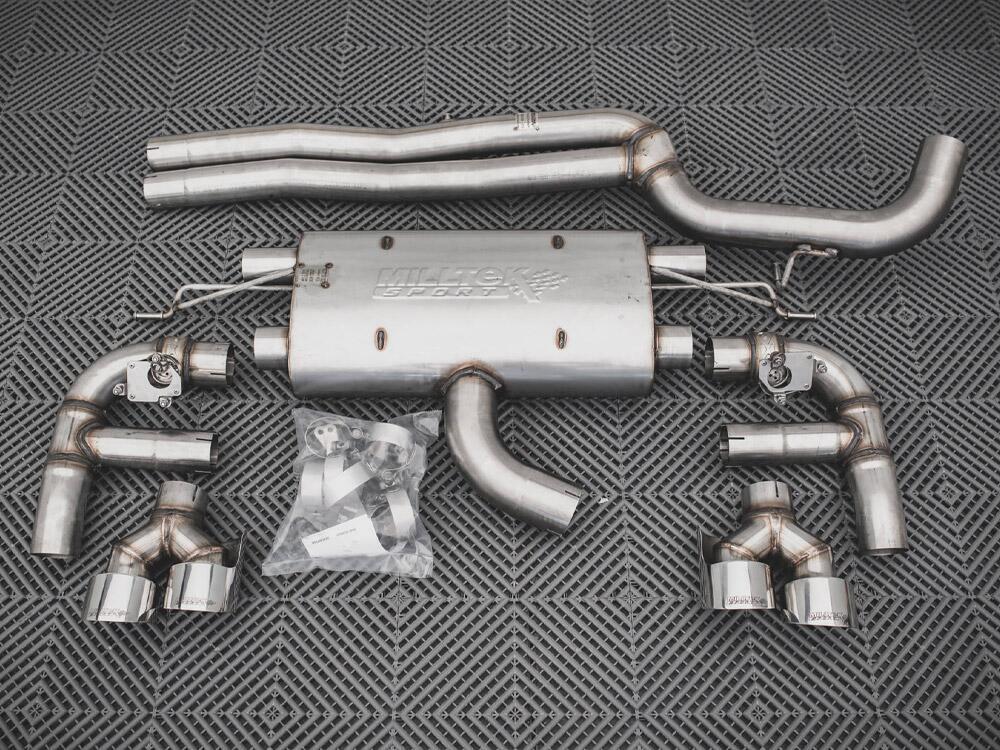 Rear Valance + Milltek Sport Resonated Exhaust Audi RS3 Sportback 8V Facelift