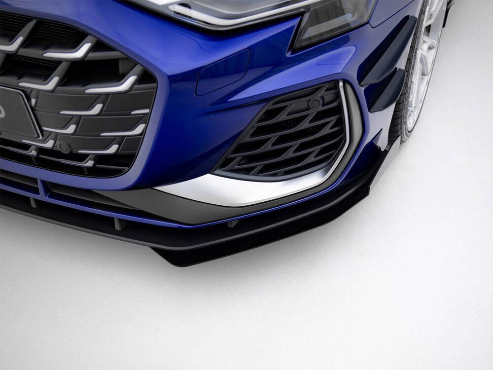 Street PRO Front Splitter V.1 + Flaps Audi A3 S-Line Sedan / S3 Sedan 8Y Facelift