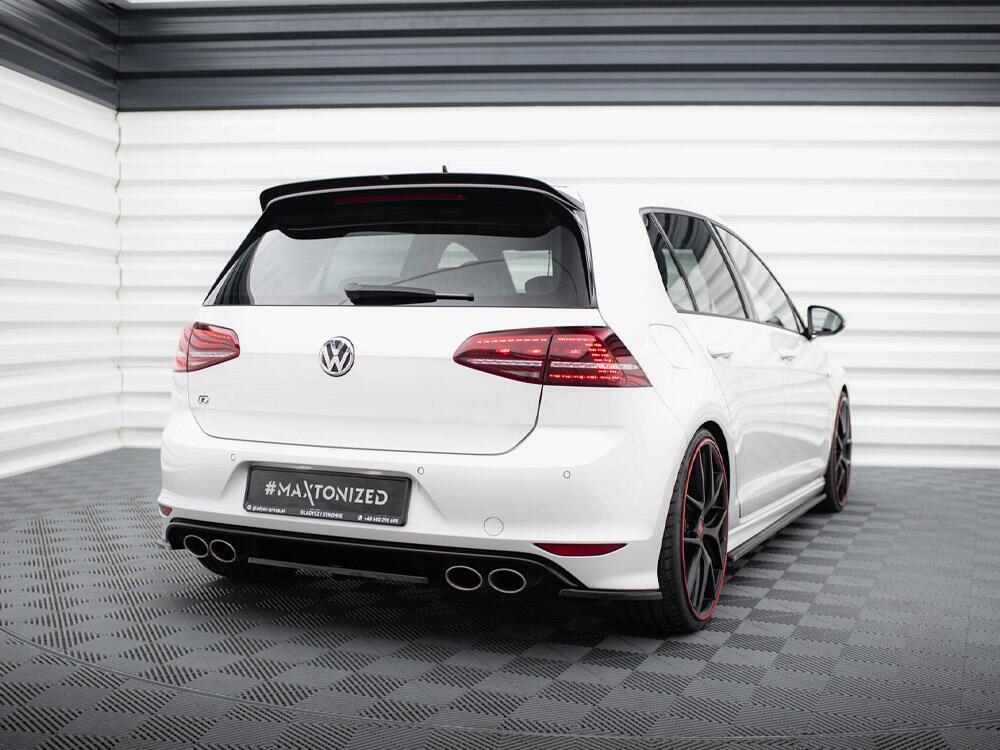 Rear Side Splitters V.1 VW Golf R / R-Line Mk7 - Carbon Look