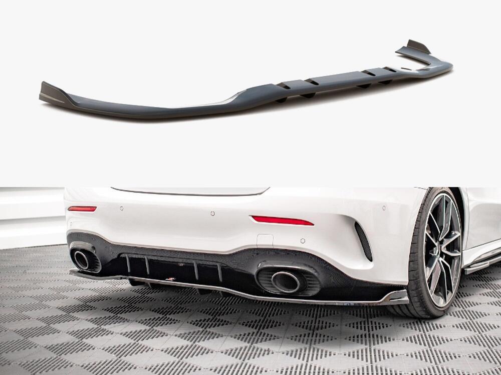 Rear Splitter (Vertical Bars) V.2 Mercedes A 35 AMG Sedan V177 - Textured