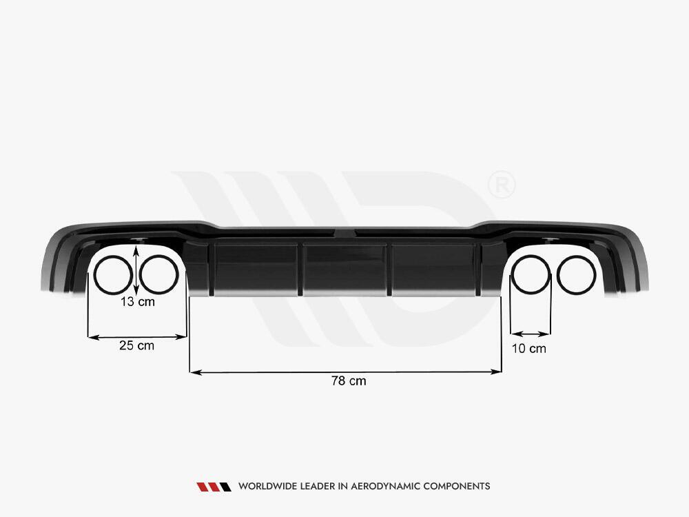 Rear Valance + Milltek Sport Resonated Exhaust Audi RS3 Sportback 8V Facelift