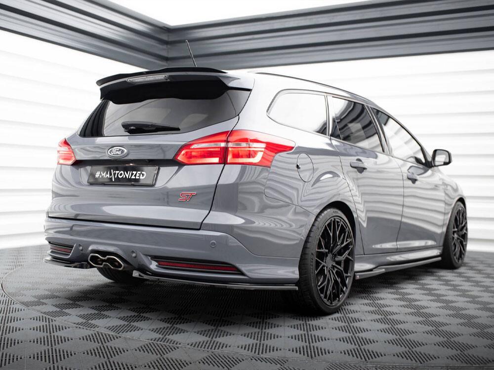 Rear Side Splitters Ford Focus ST Mk3 Estate - Carbon Look