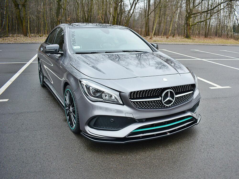 Front Splitter V.1 Mercedes-Benz CLA C117 AMG-Line Facelift - Textured