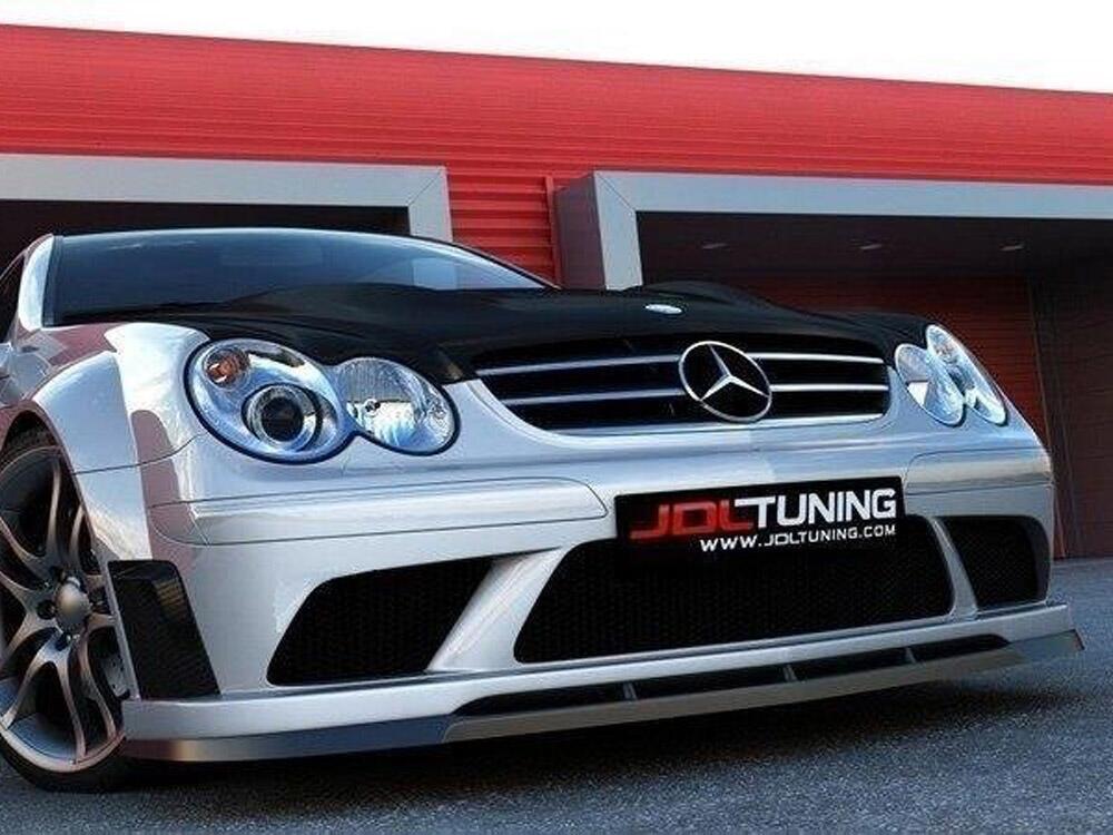 Front Splitter Mercedes CLK W209 (For ME-CLK-209-BLACK-F1 Bumper)