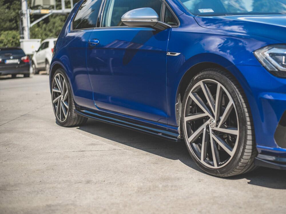 Side Skirts Diffusers V.4 Volkswagen Golf R / R-Line Mk7 Facelift