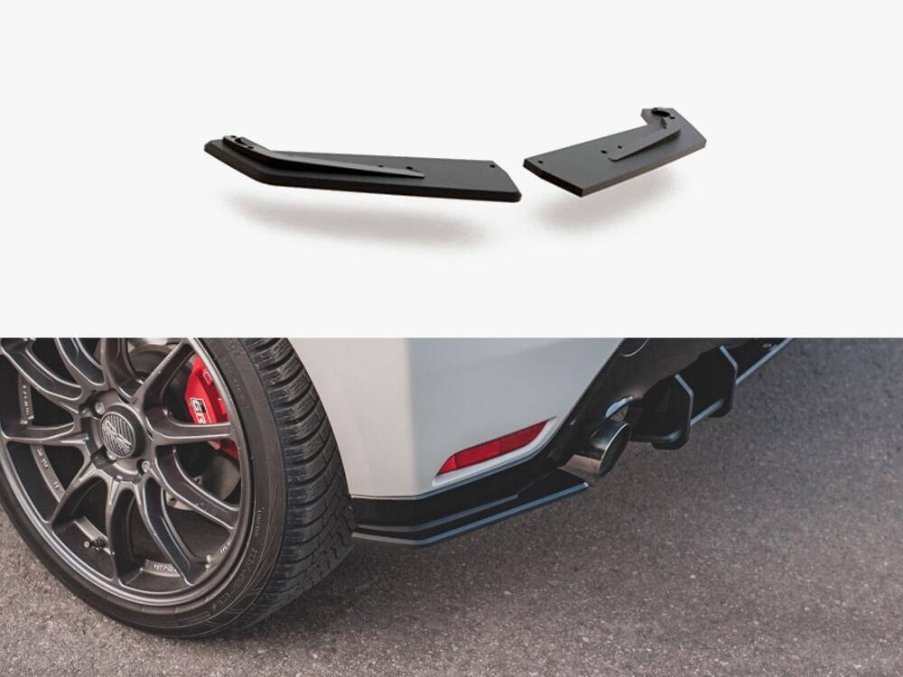 Street PRO Rear Side Splitters Toyota GR Yaris Mk4 - Black-Red