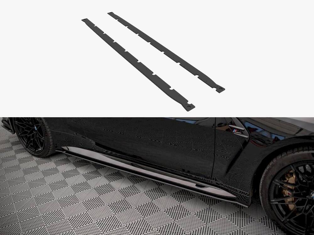Street PRO Side Skirts Diffusers Bmw M4 G82 (2021-) - Black-Red
