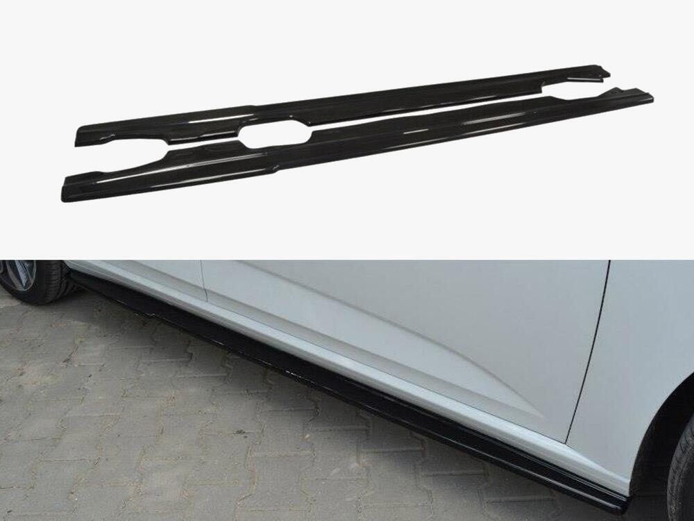 Side Skirts Diffusers Renault Megane MK4 Hatchback (2016-UP) - Textured