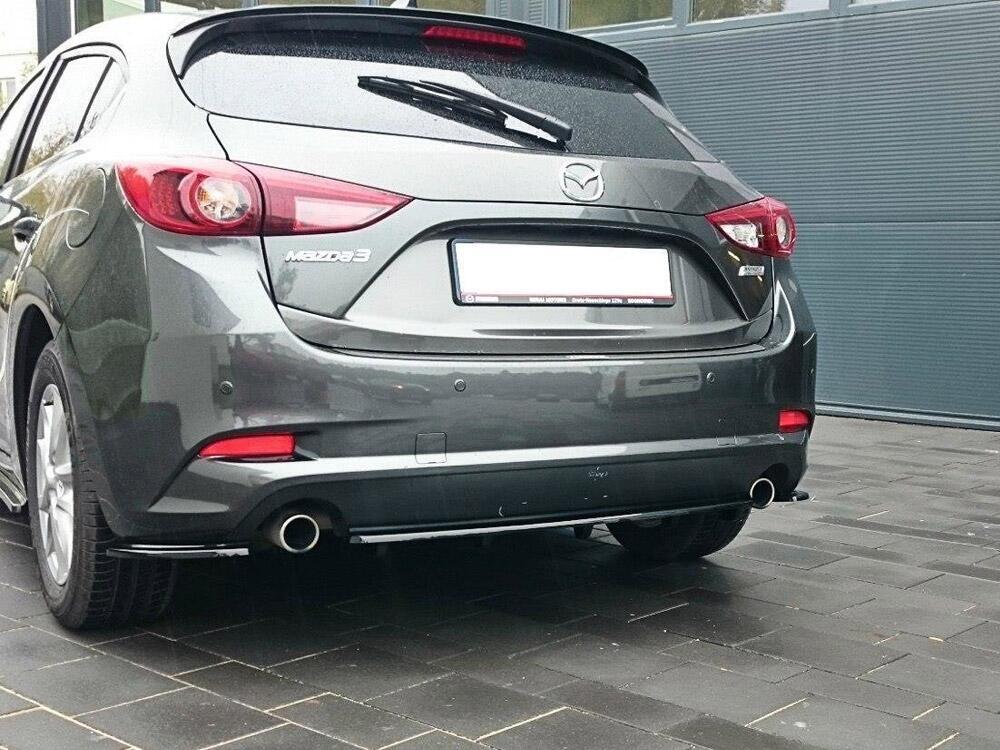 Rear Side Splitters Mazda 3 Mk3 Facelift - Textured