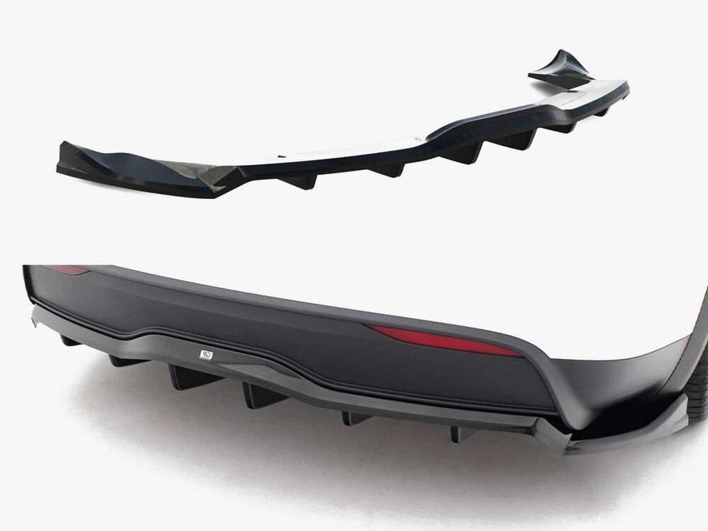 Rear Splitter (Vertical Bars) V.2 Tesla Model X Mk1 Facelift