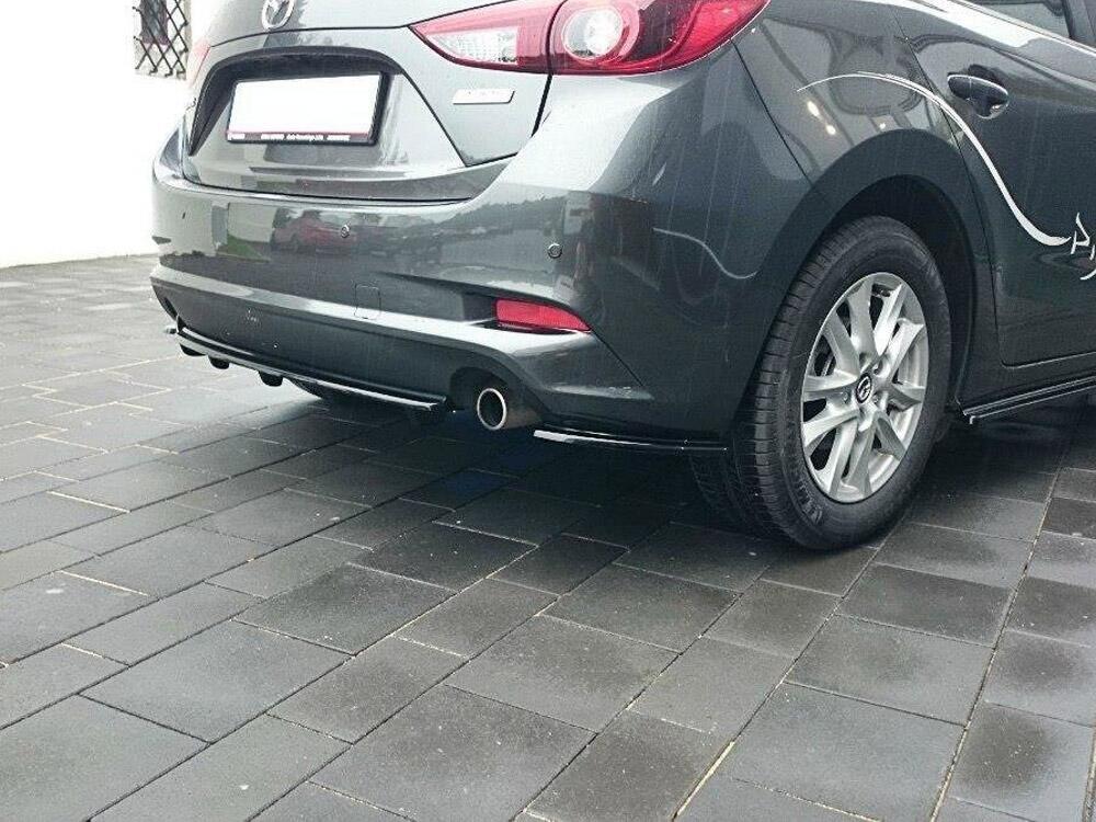 Rear Side Splitters Mazda 3 Mk3 Facelift - Textured