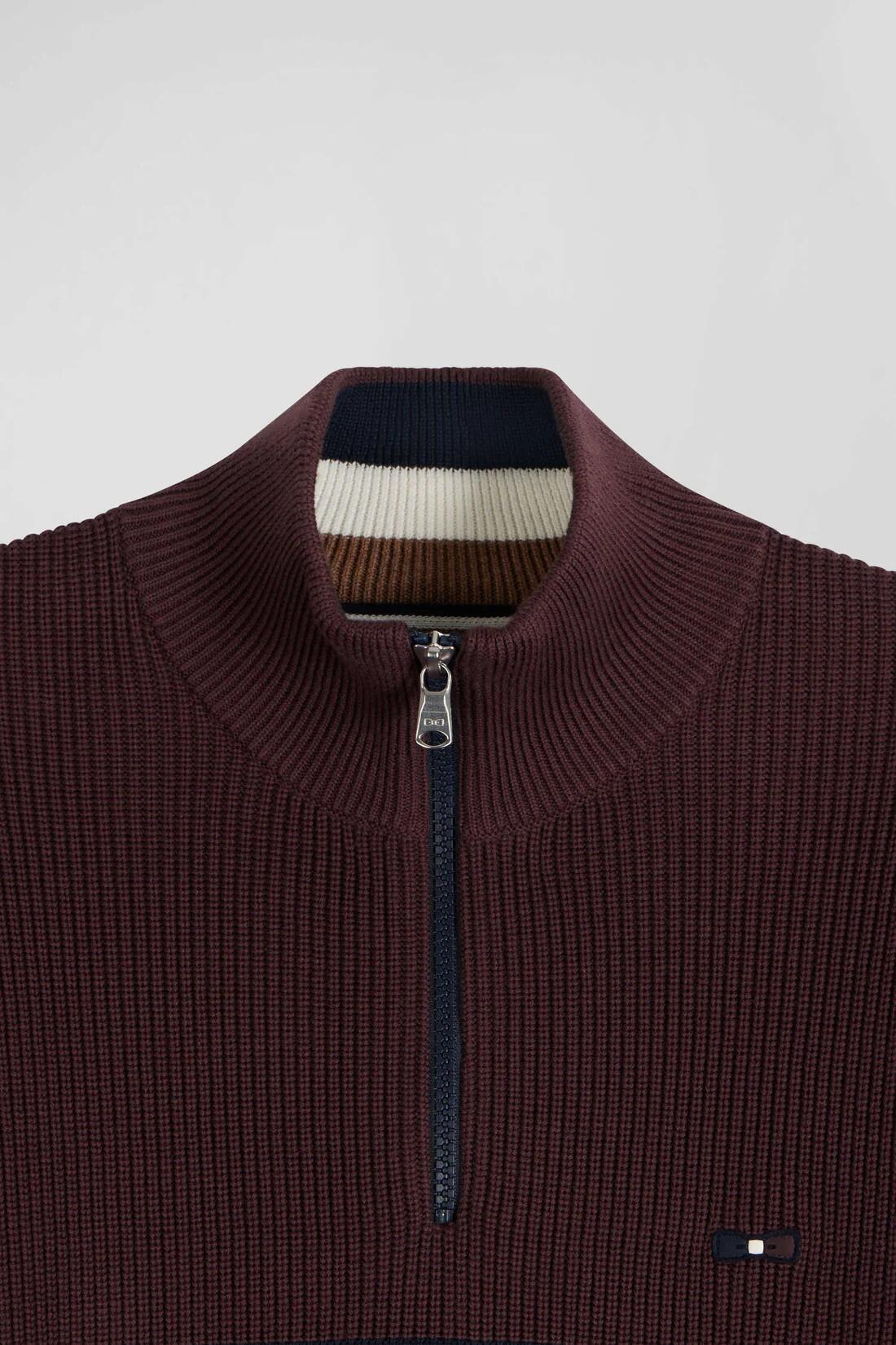 Men's Eden Park Jumper in Navy/Burgundy