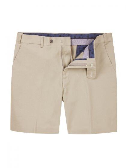 Smart stone tailored shorts with stretch for plus size men
