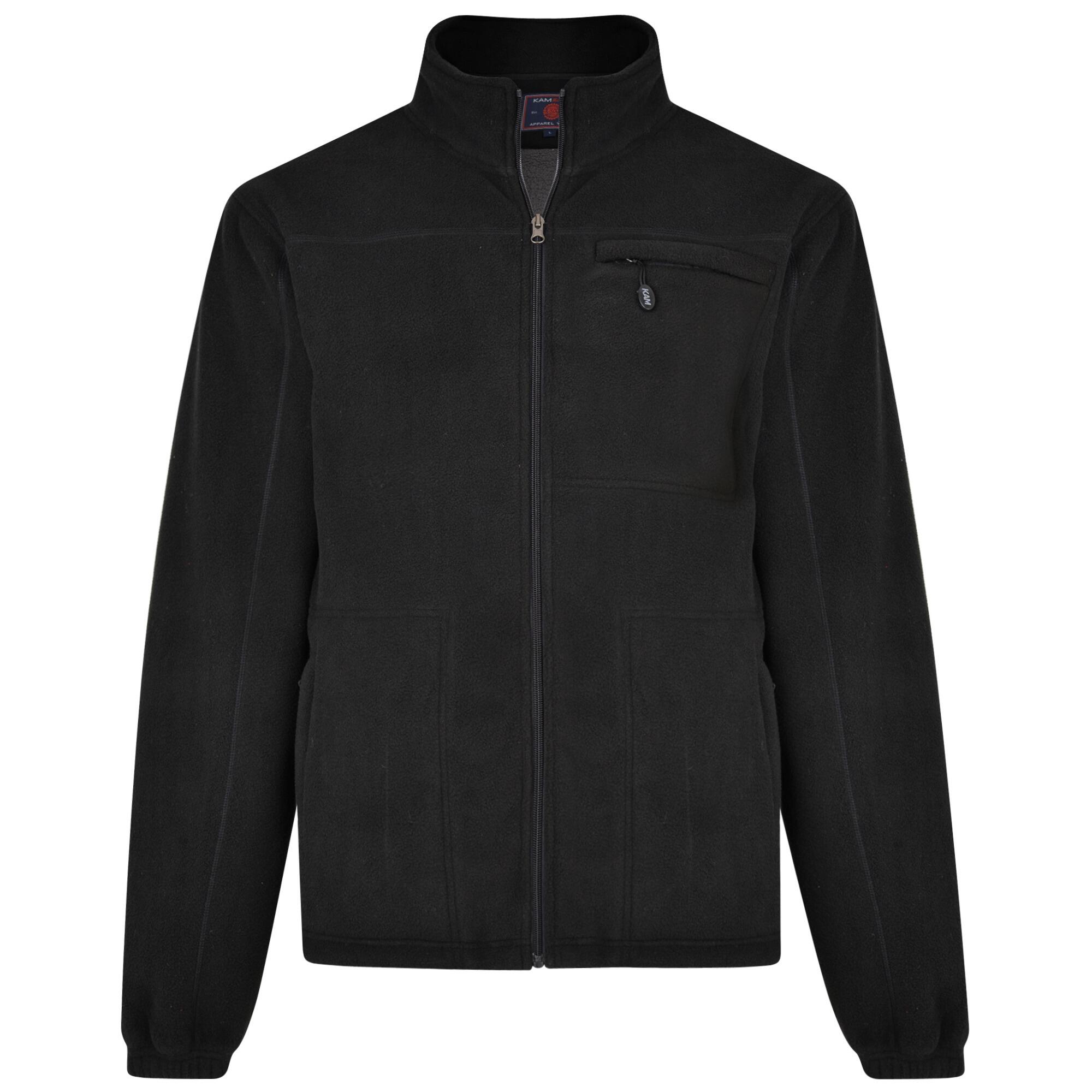 Men's Sherpa Lined Fleece Jacket in Black