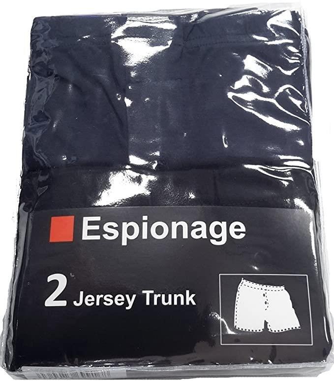 twin pack of big men’s jersey boxer shorts, sizes 2XL to 6XL, made from soft 95% cotton and 5% elastane for comfort and stretch  2. Rear View Image: