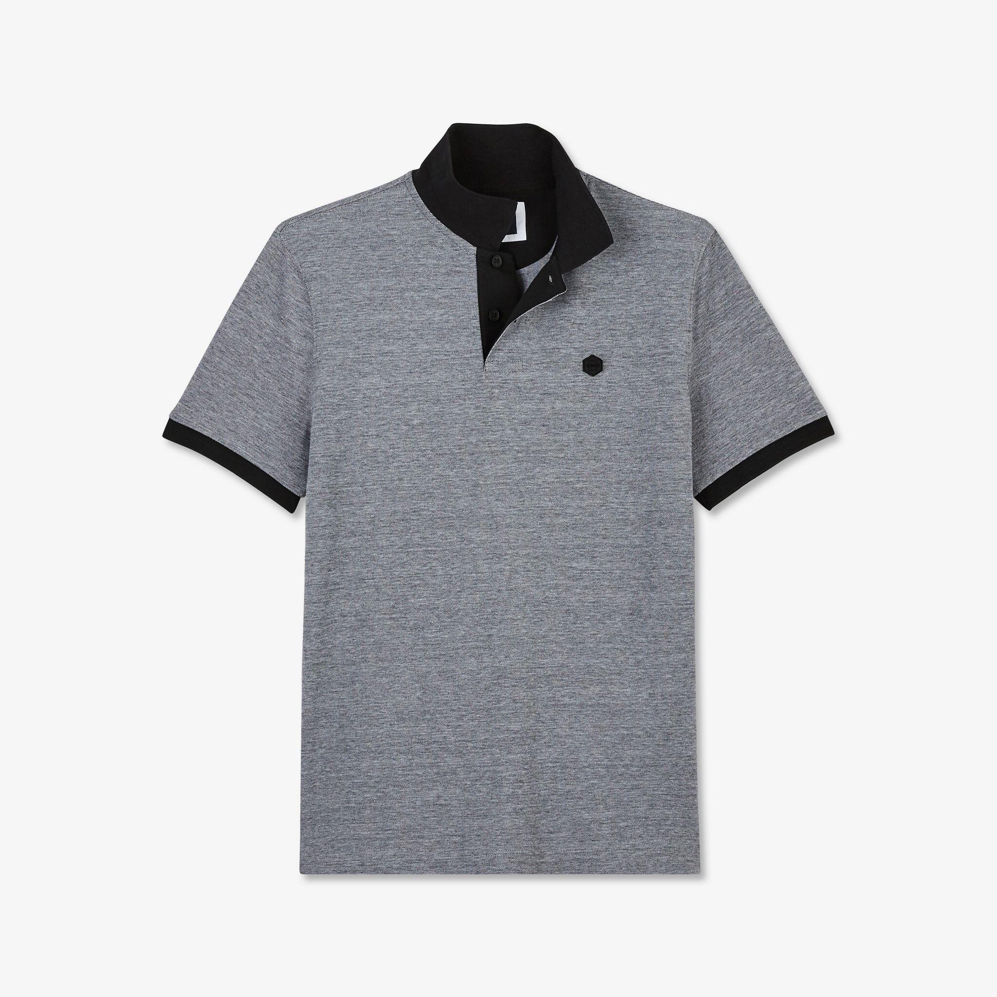 Men's Eden Park Prima Cotton Polo Shirt in Noir Black